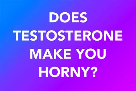 does testosterone make you hornier